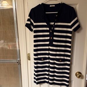Sunday Up Navy Knit Top